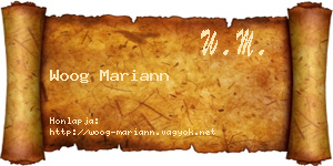 Woog Mariann névjegykártya